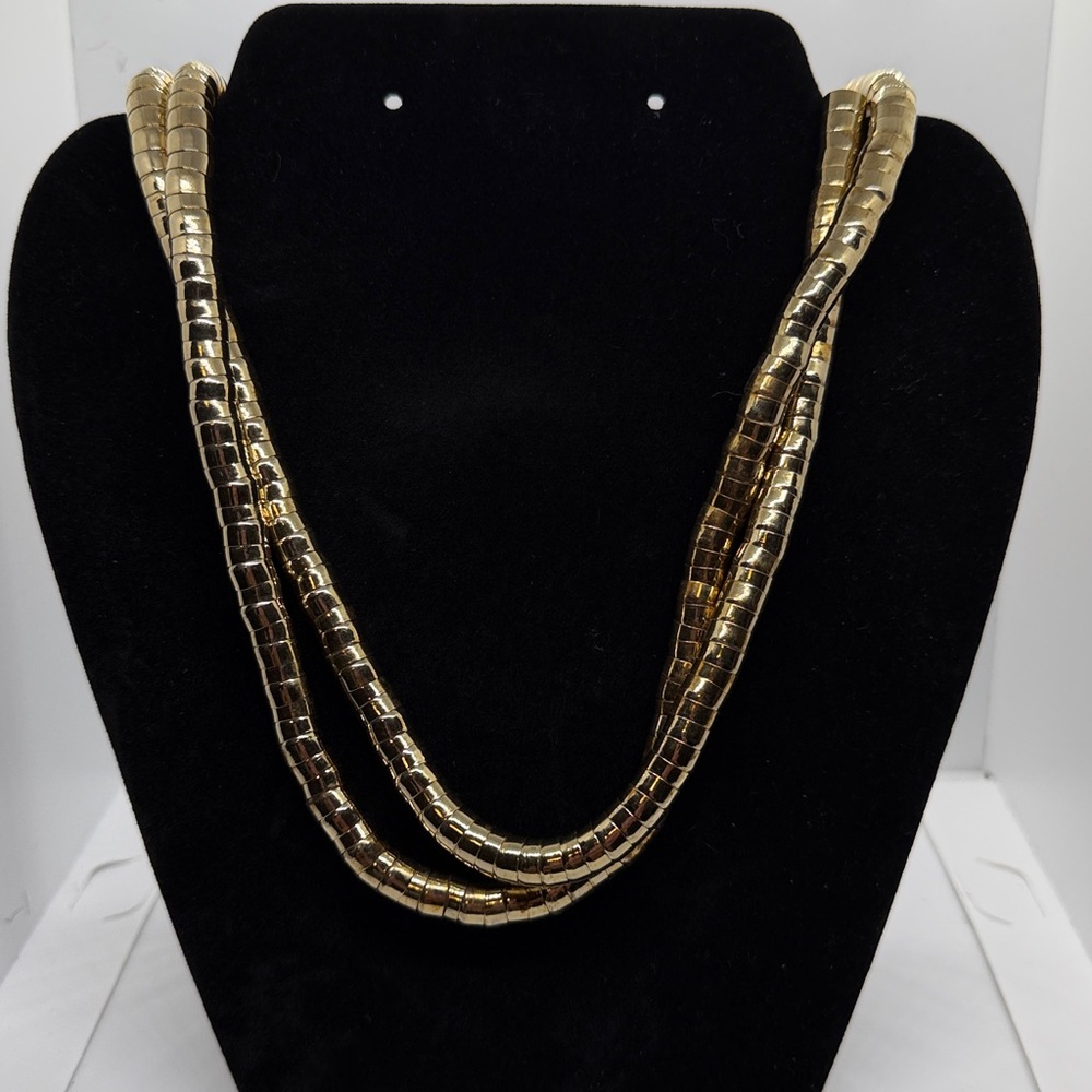 Gold Double Strand Necklace
